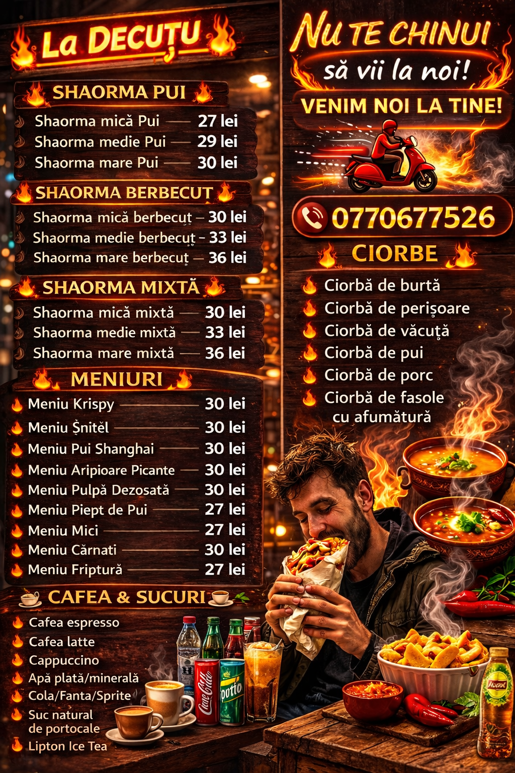 Shaorma la decutu 